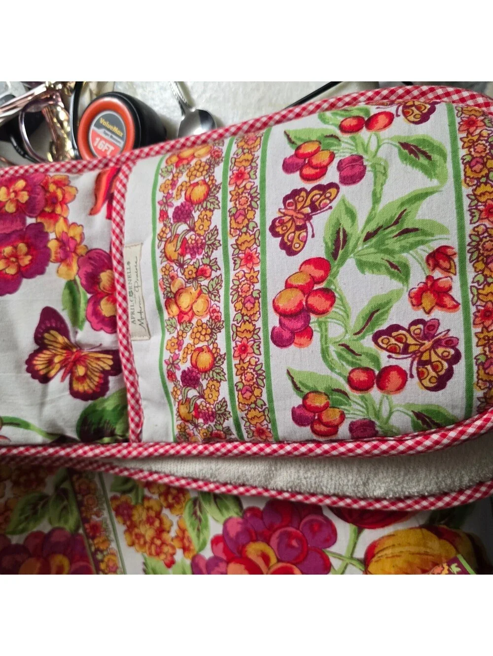 April Cornell Cornucopia Placements & Double Oven Mitt 14 x 19 NEW